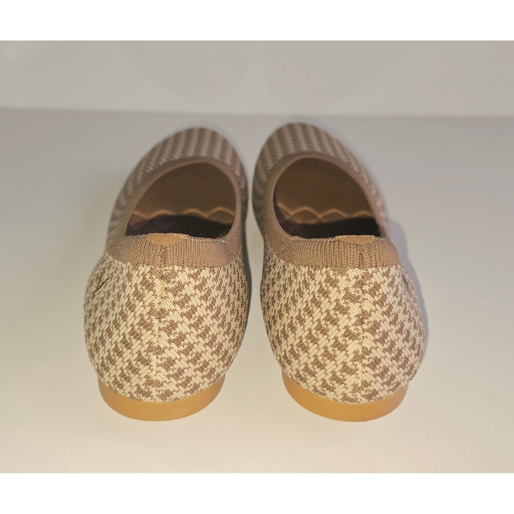 VIVAIA Women's Beige Houndstooth Ballet Flats - Picture 9 of 12